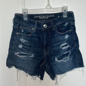 American eagle high waisted jean shorts